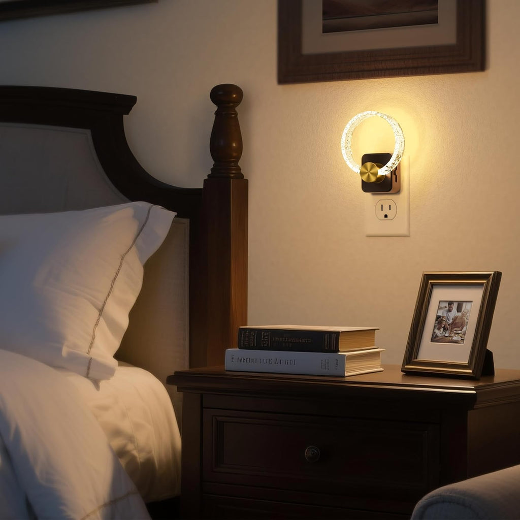 LED Night Light, Decorative Night Light Plug Into Wall with Dusk-to-Dawn Sensor