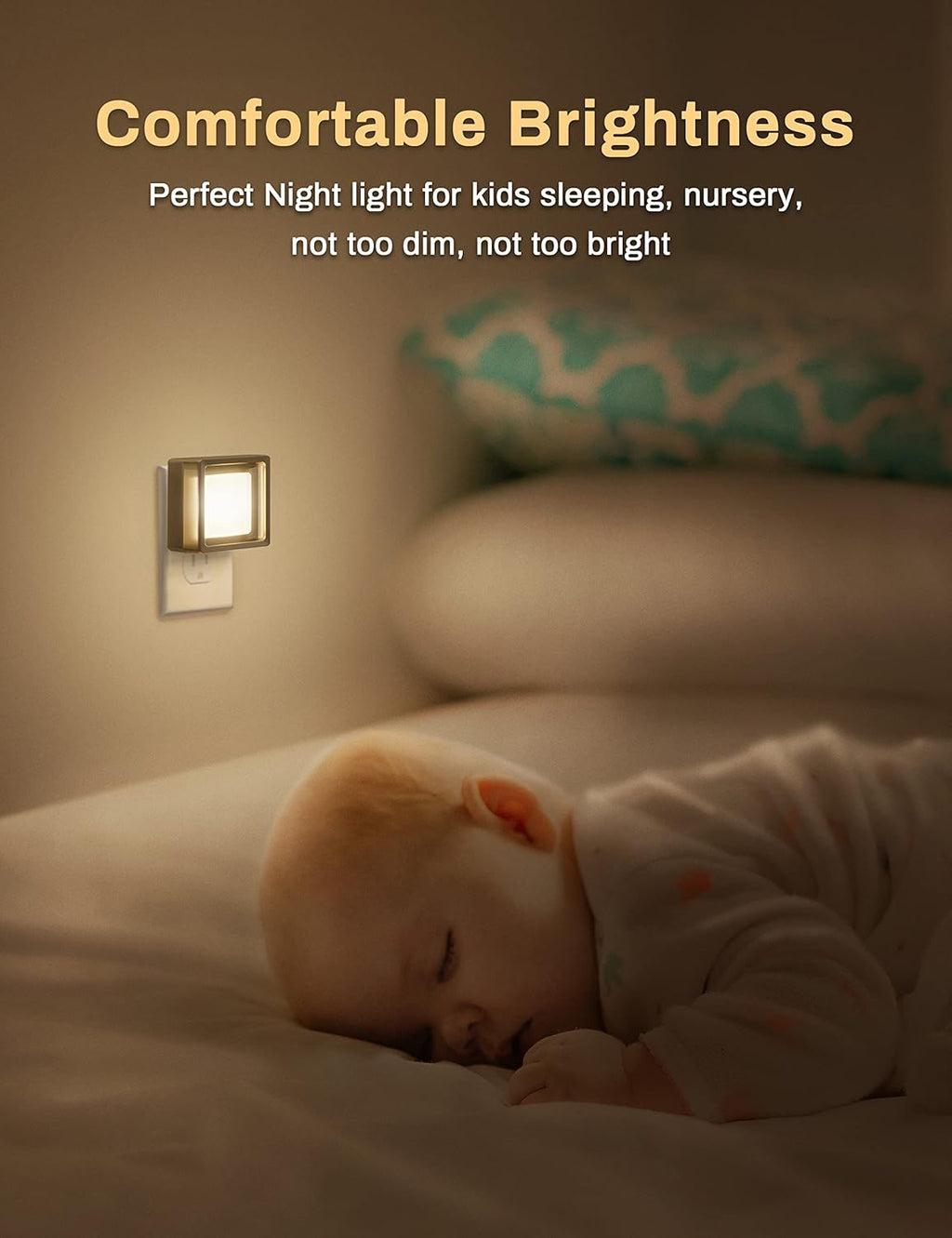 LED Night Light, Night Lights Plug Into Wall [2 Pack] with Dusk-to-Dawn Sensor