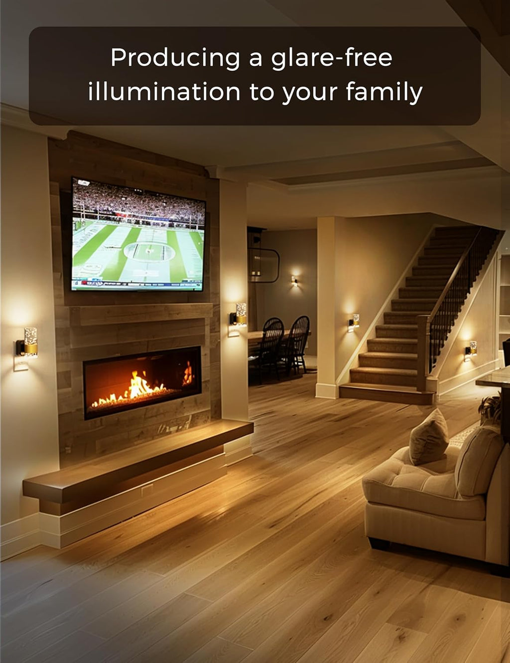 2 Pack Acrylic Nightlight with 0-100 LM Adjustable Brightness, 3000K Plug in Night Light with Dusk to Dawn Sensor